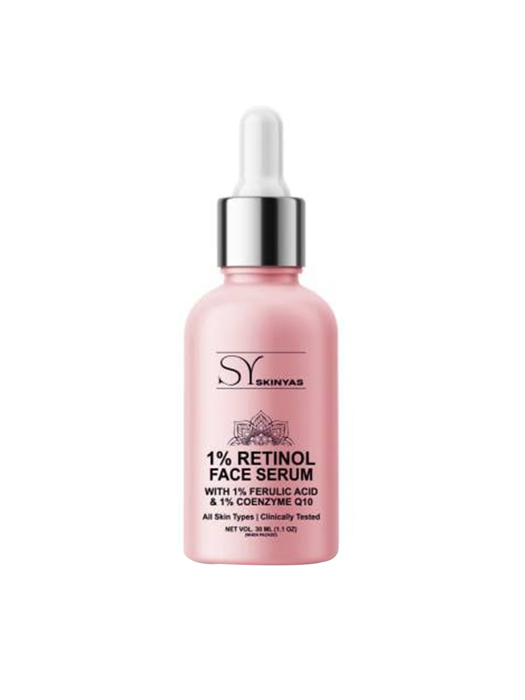 

SKINYAS Retinol Face Serum with Ferulic Acid & Coenzyme Q10 - 30 ml, Pink