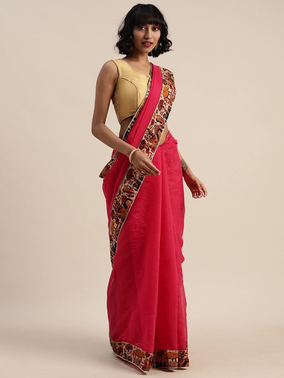 

Florence Pink & Brown Saree