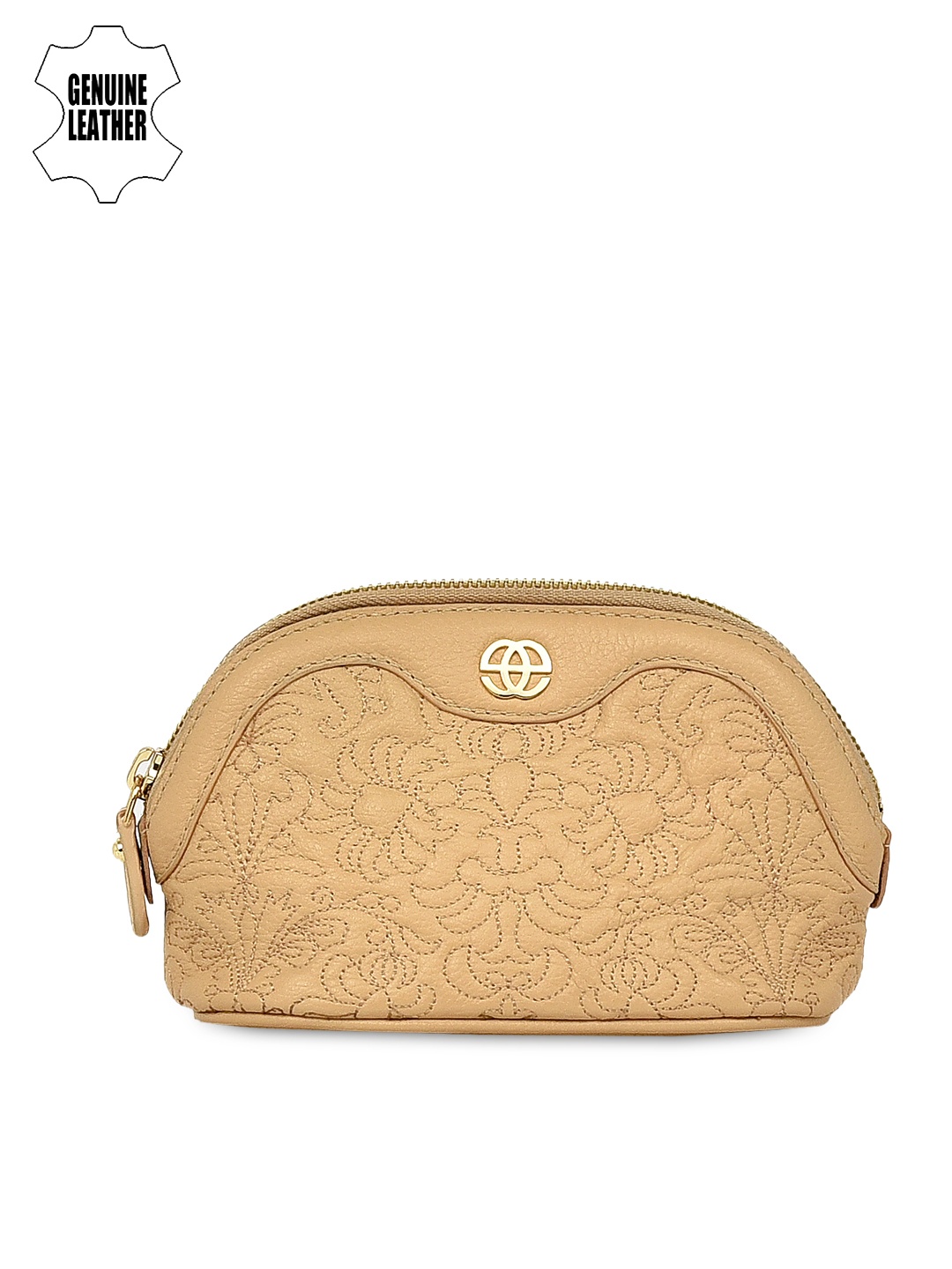 

Eske Women Beige Leather Pouch