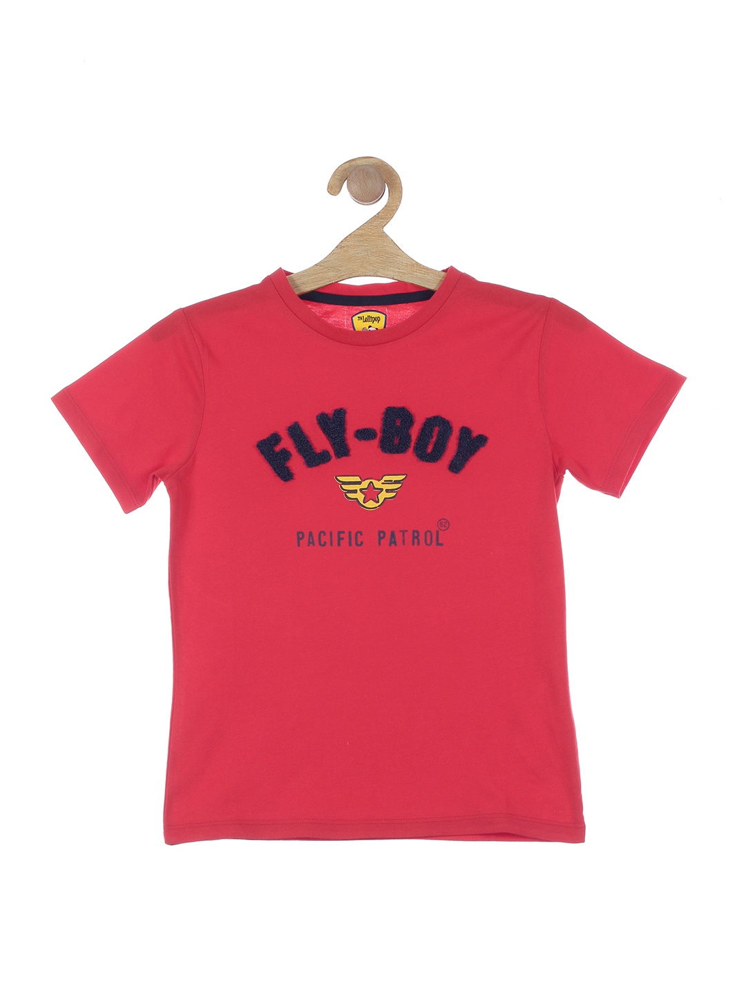 

Lil Lollipop Kids Red Typography Printed T-shirt