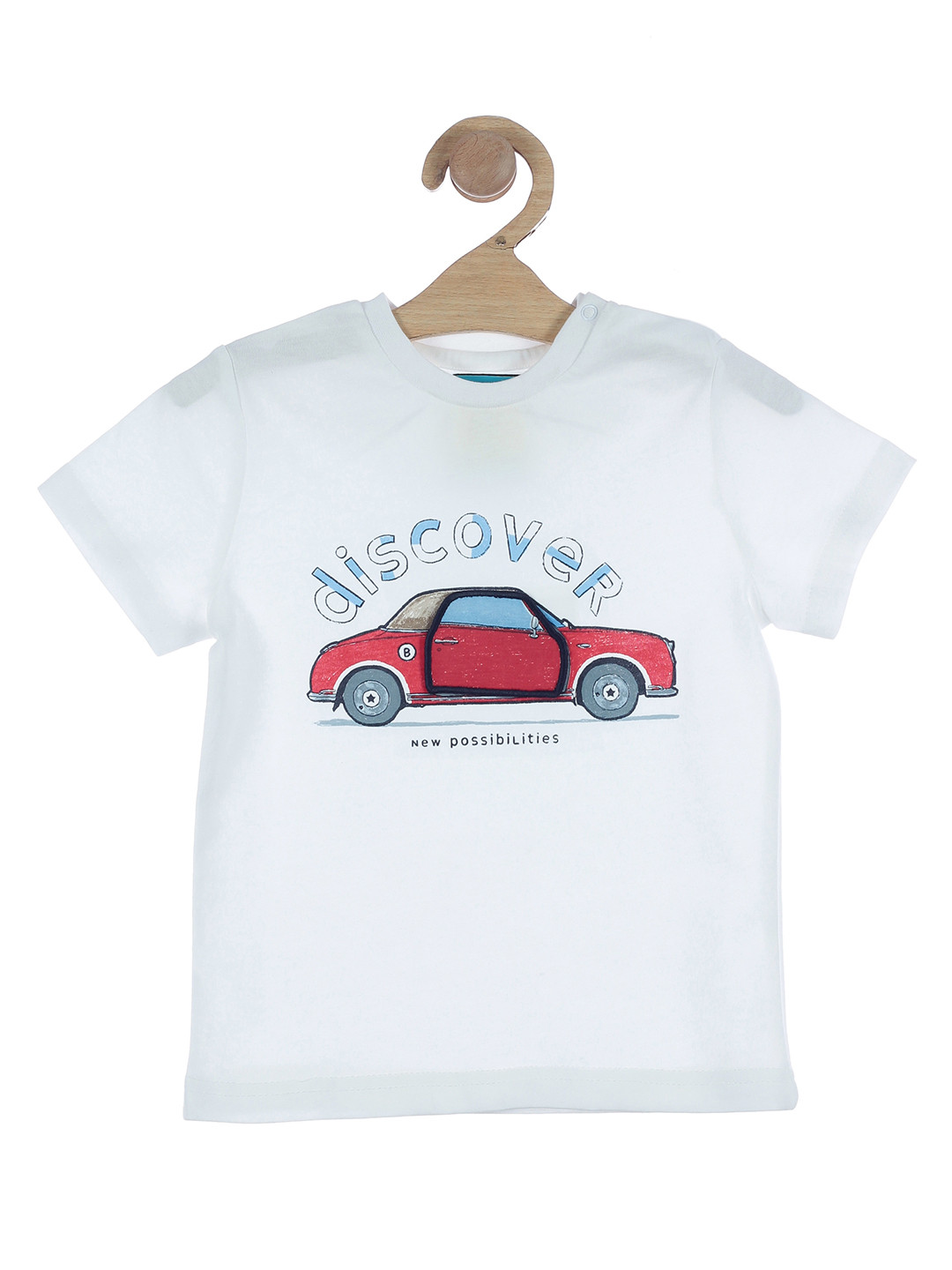 

Lil Lollipop Kids White & Red Printed T-shirt