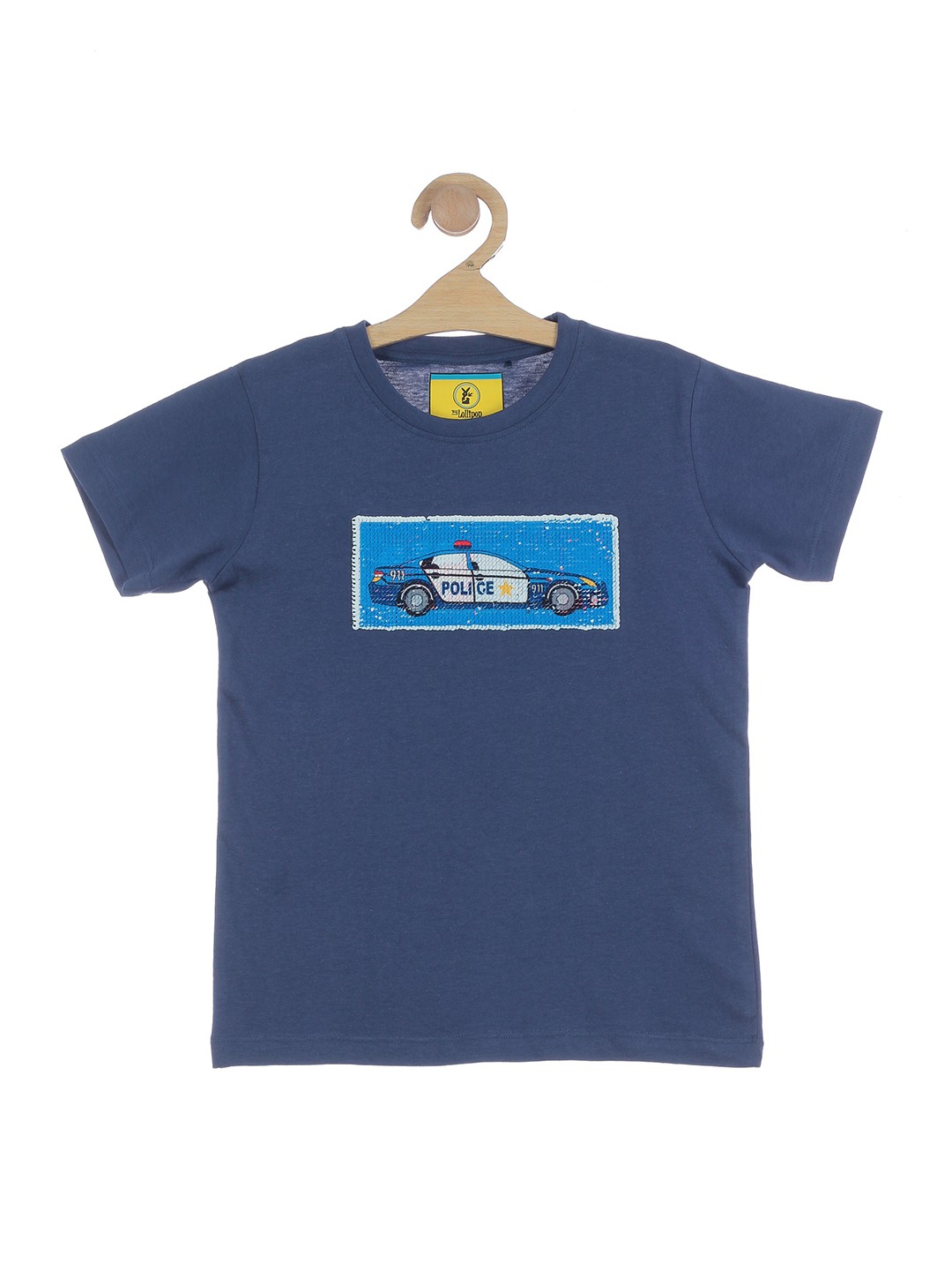 

Lil Lollipop Kids Blue Typography Printed Cotton Round Neck T-shirt