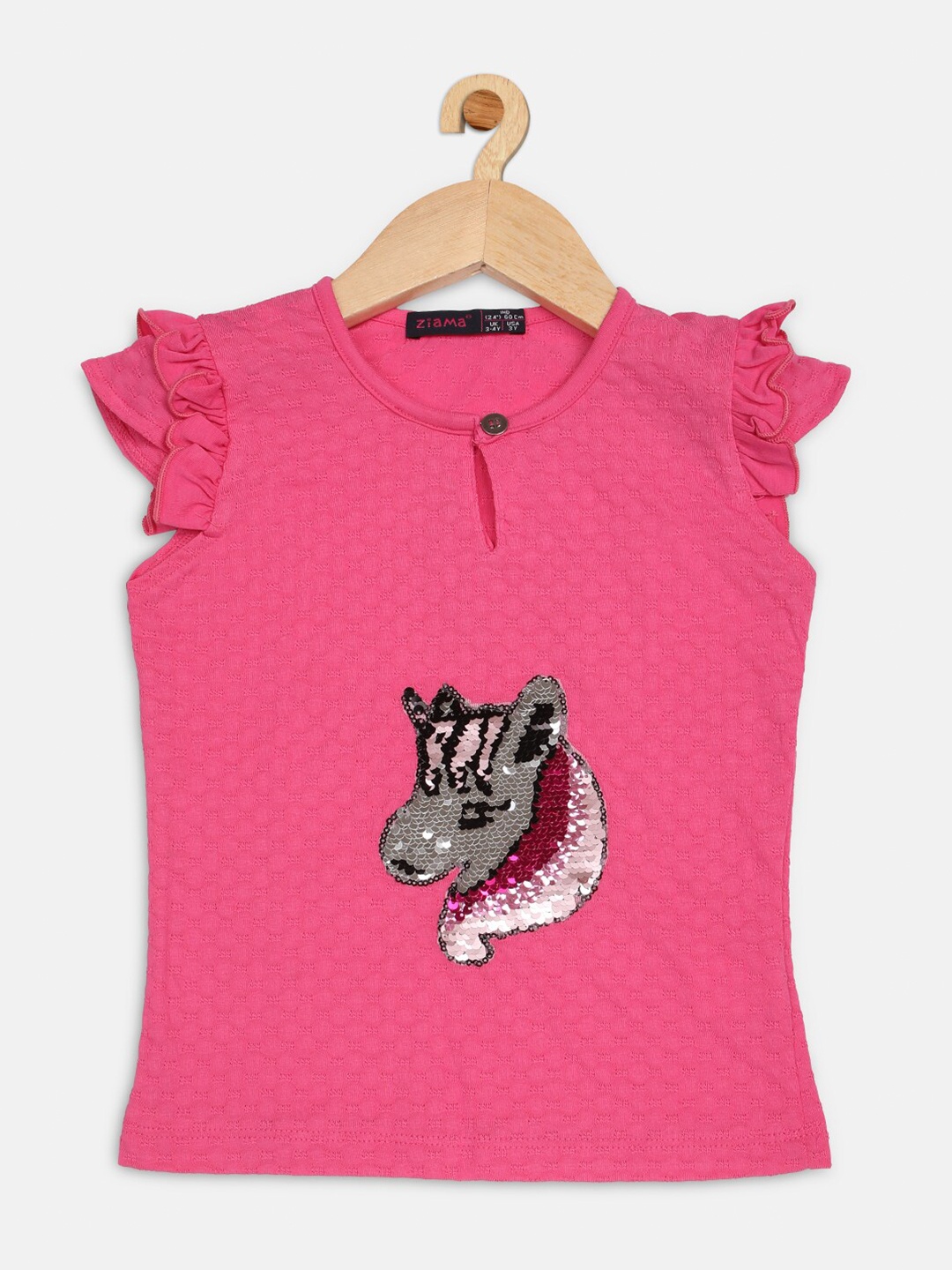 

Ziama Pink Embellished Top