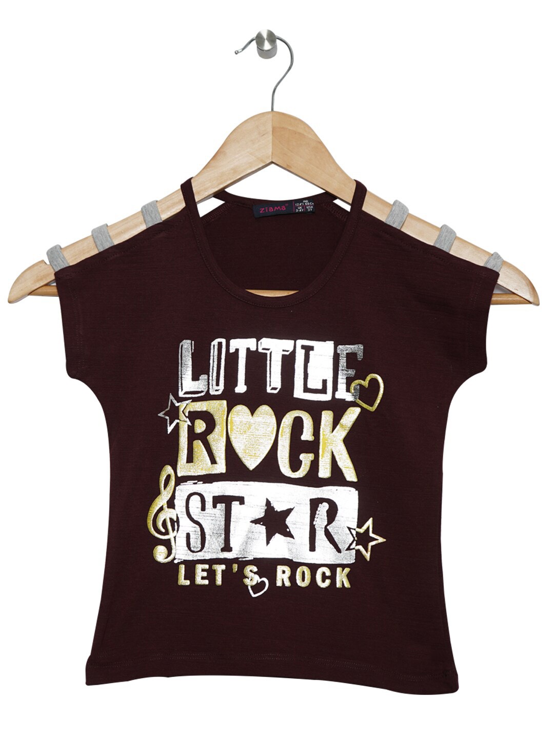 

Ziama Girls Burgundy Printed Top