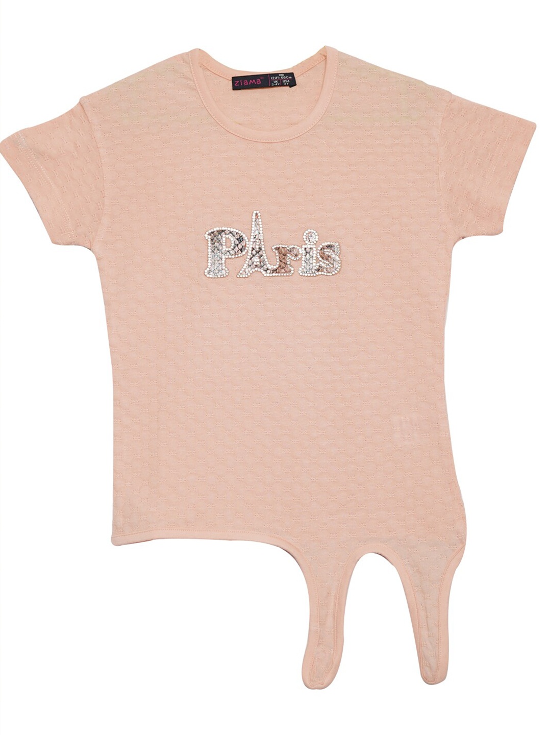 

Ziama Peach-Coloured Print Top