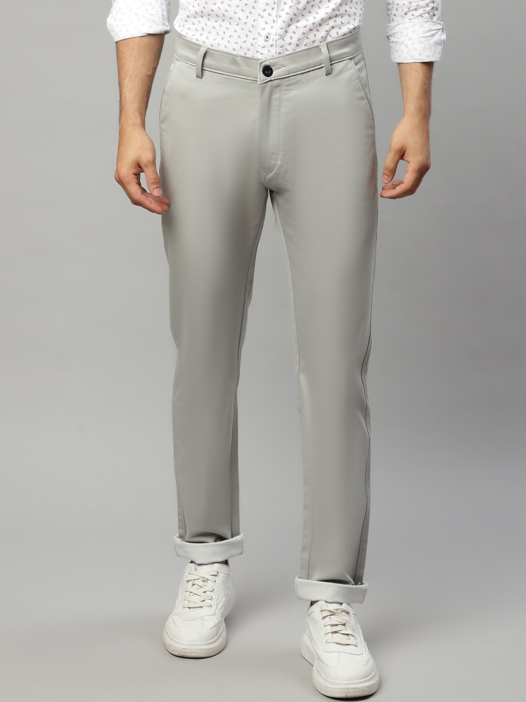 

Rodamo Men Grey Slim Fit Trousers