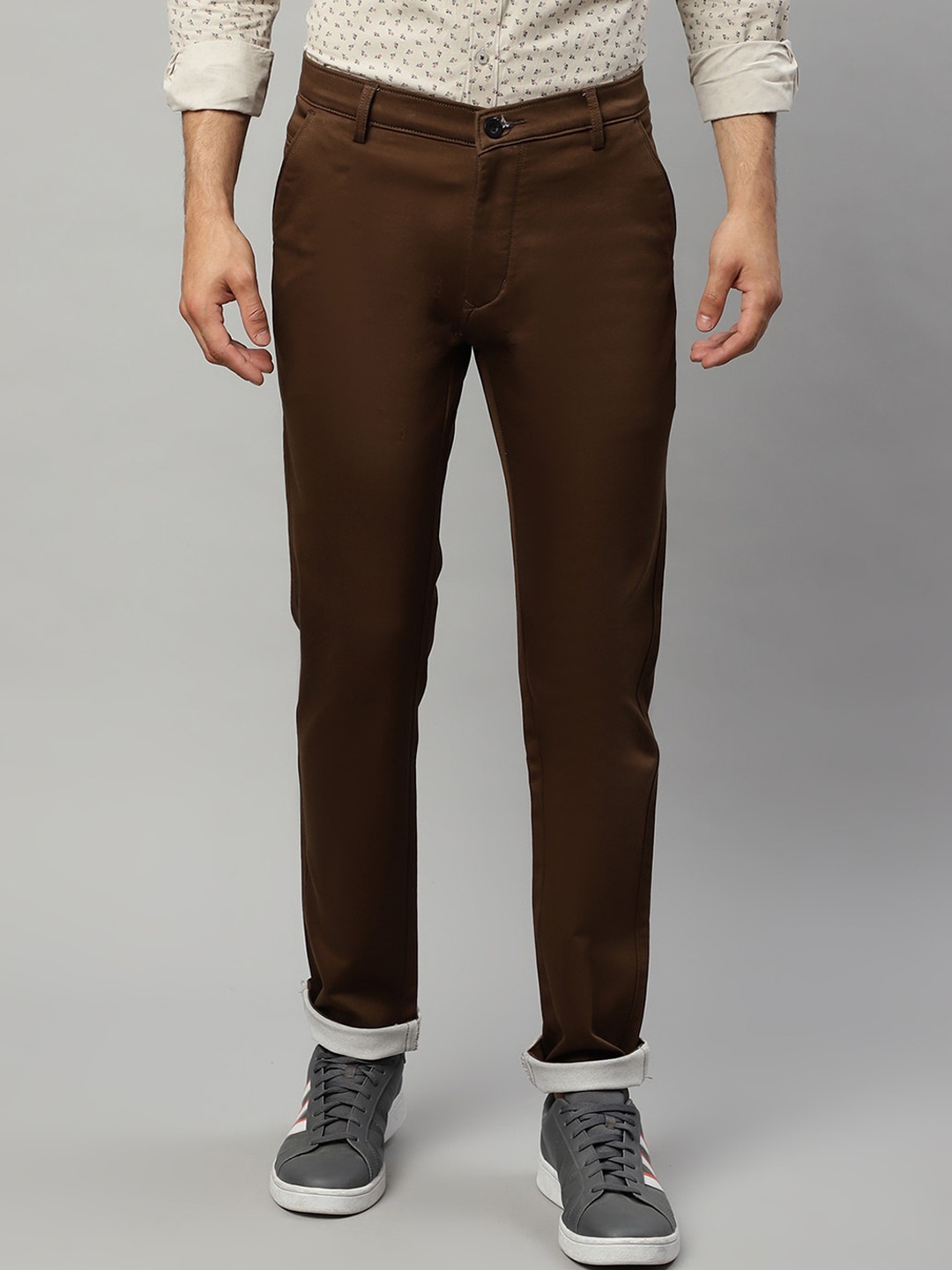 

Rodamo Men Brown Slim Fit Trousers