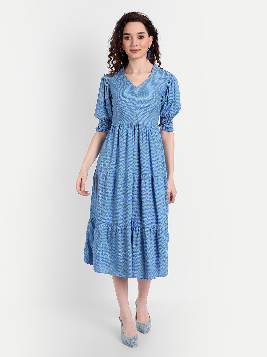 

Aaruvi Ruchi Verma Blue Midi Dress