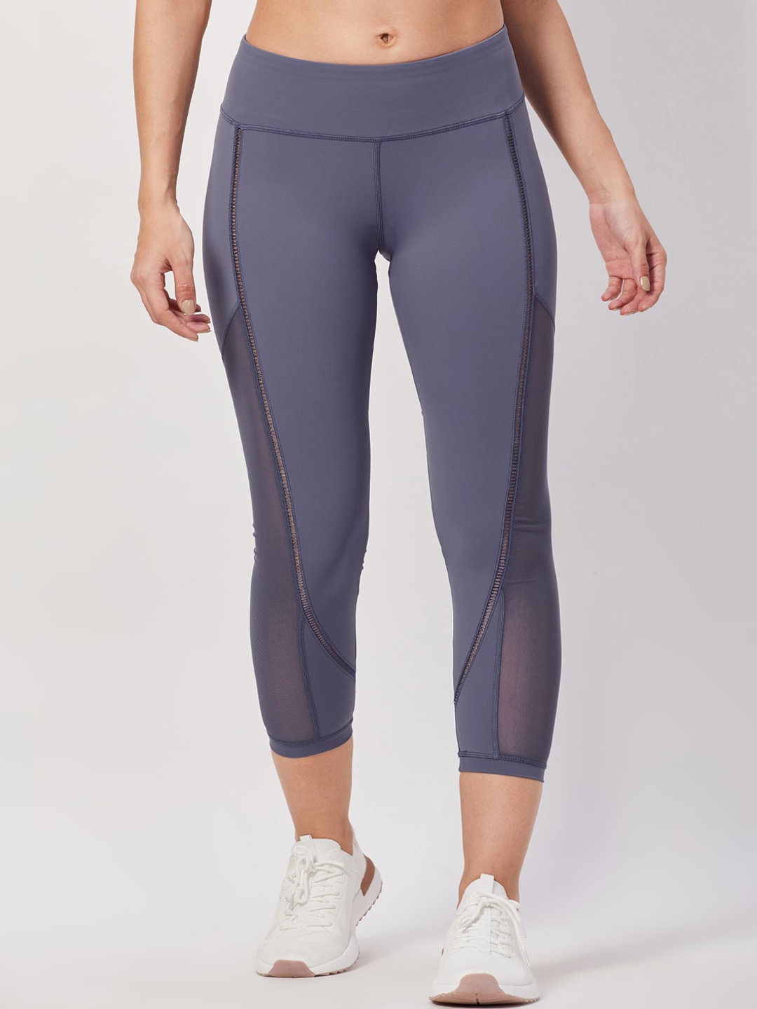 

SEEQ Women Blue Solid Three-Fourth Rapid Dry Tights