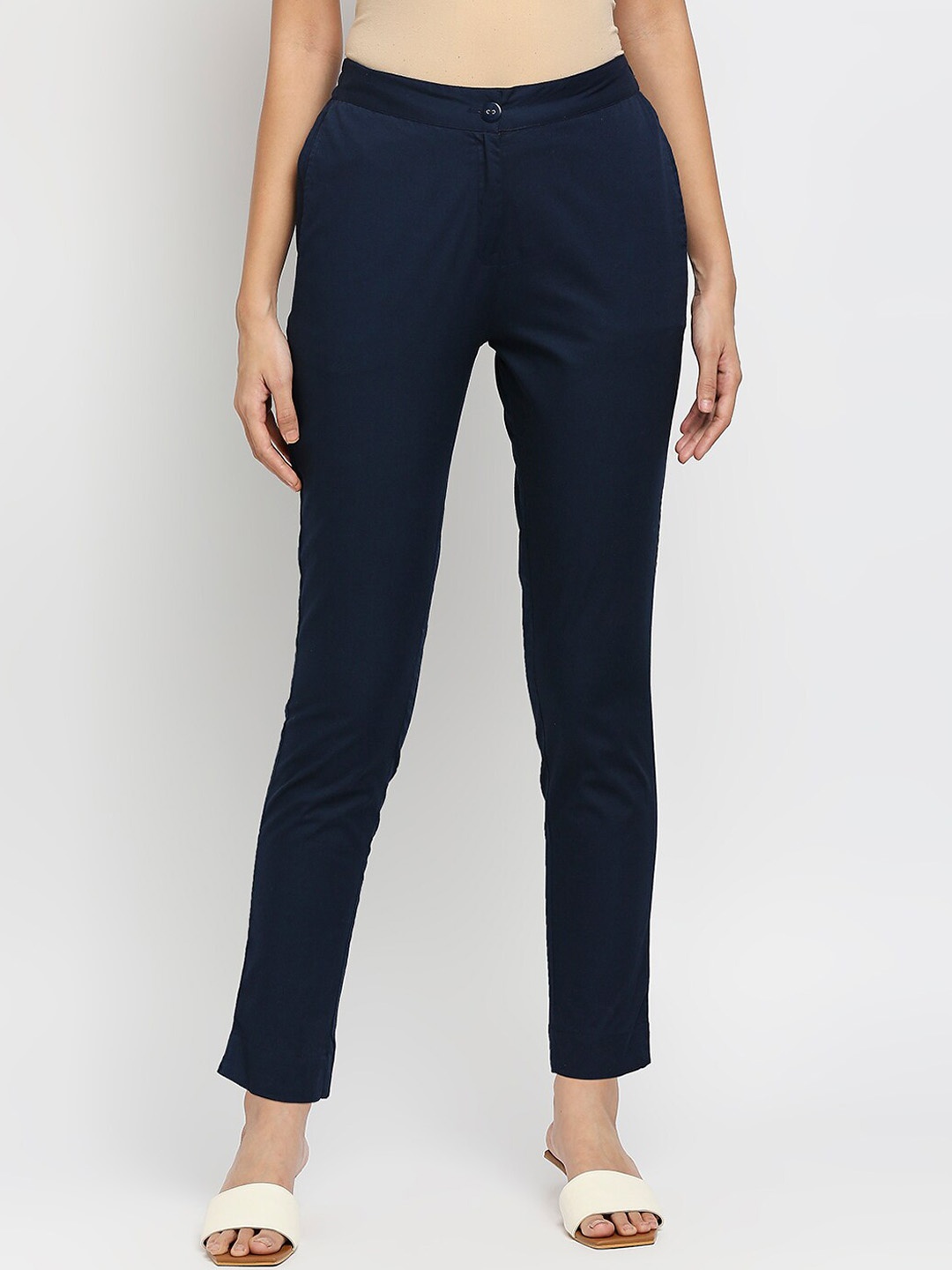 Ethnicity Women Navy Blue Trousers