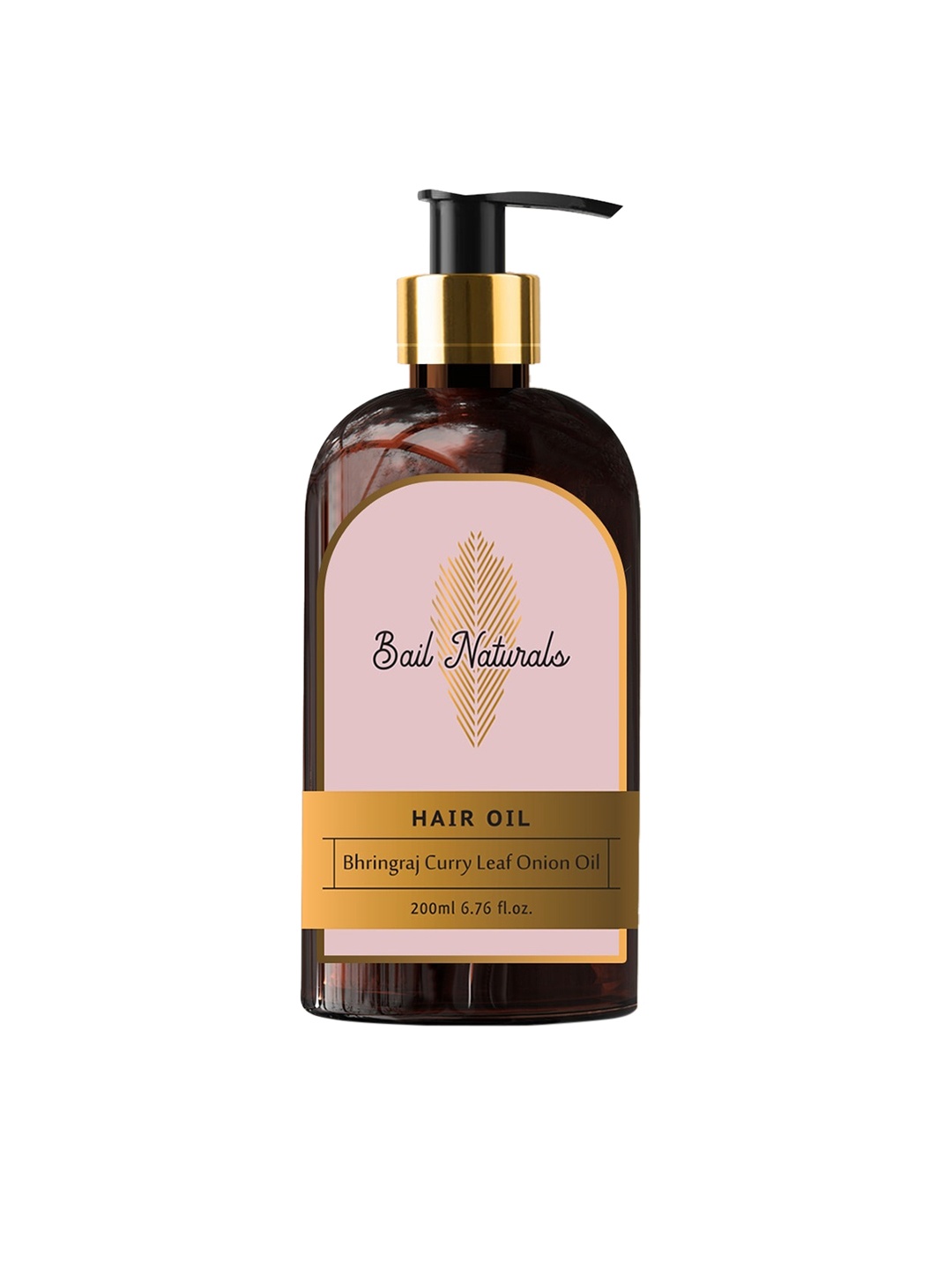 

BAIL NATURALS Bhringraj Curry Leaf Onion Hair Oil for Hair Regrowth - 200 ml, Pink