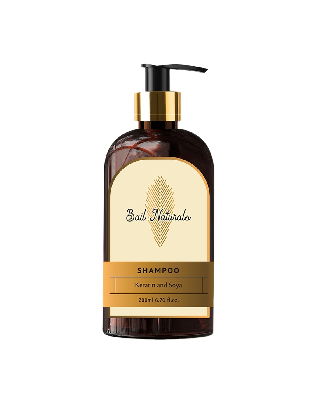 

BAIL NATURALS Vegan Keratin & Soya Shampoo - 200 ml, Brown