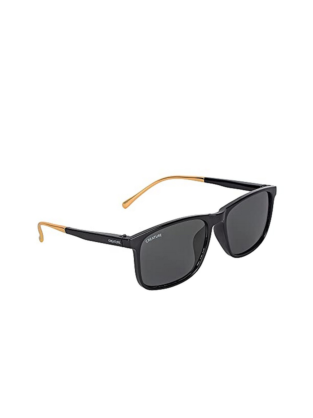 

Creature Unisex Black Lens & Black Rectangle Sunglasses with UV Protected Lens SUN-061-BLK
