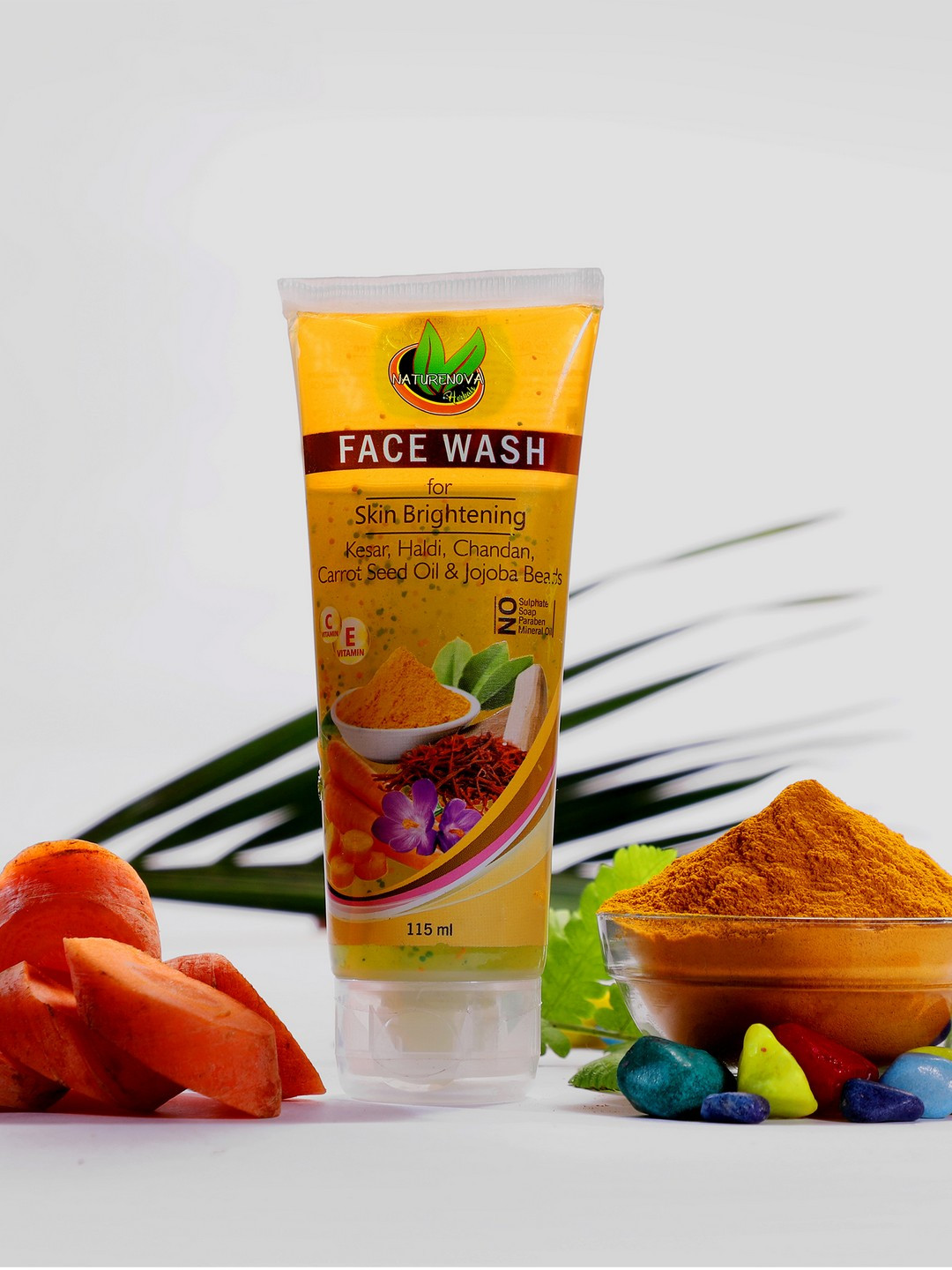 

NatureNova Herbals Kesar & Haldi Face Wash for Skin Brightening - 115ml, Yellow