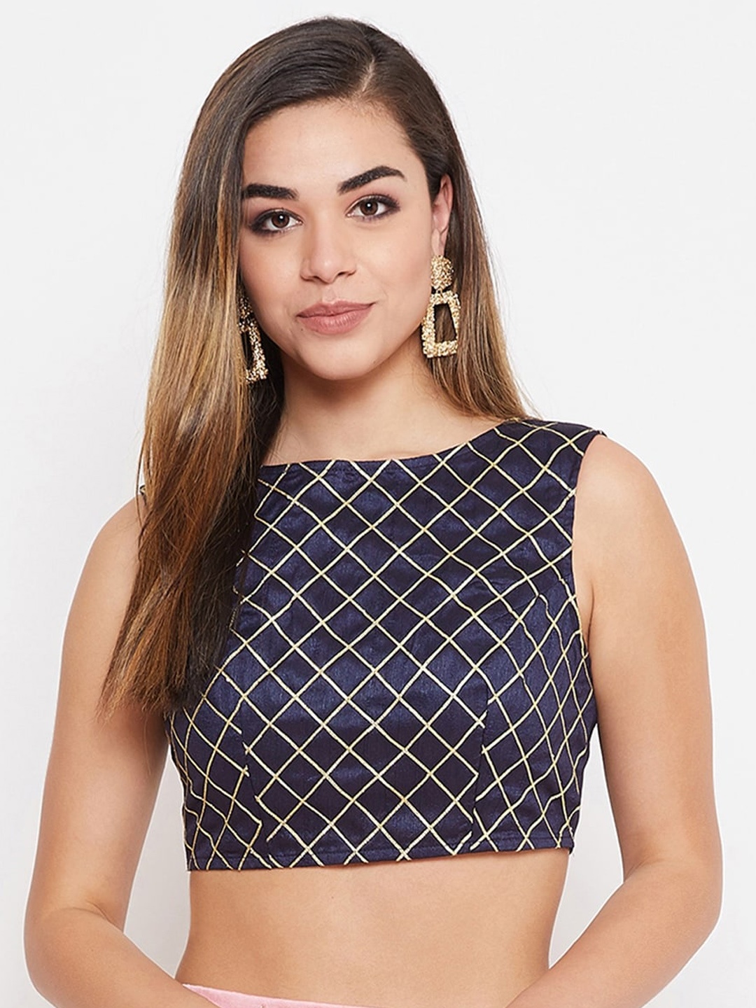 TULIP 21 Women Navy Blue Silk Blouse