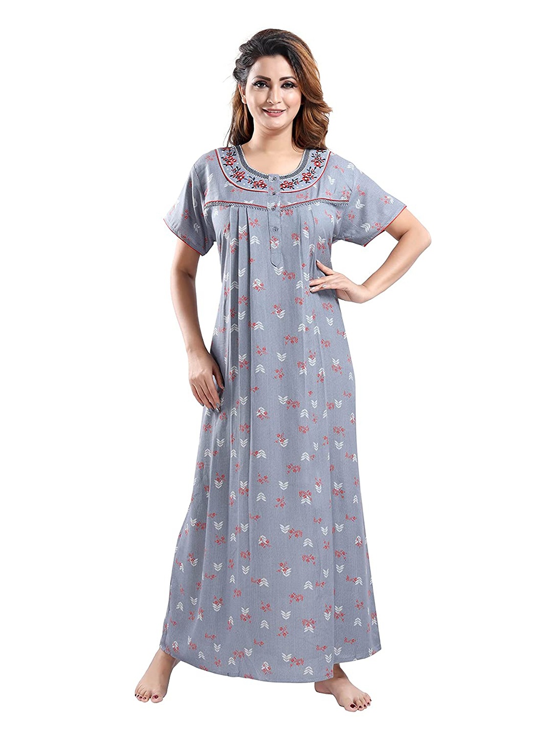 

9shines Label Blue Printed Maxi Nightdress