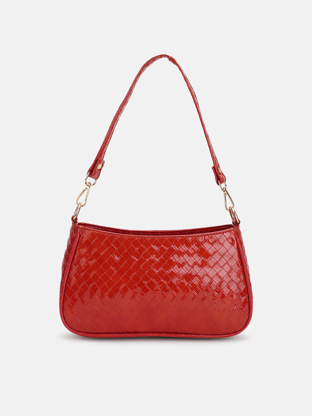 

FABBHUE Women Red Textured Shoulder Bag