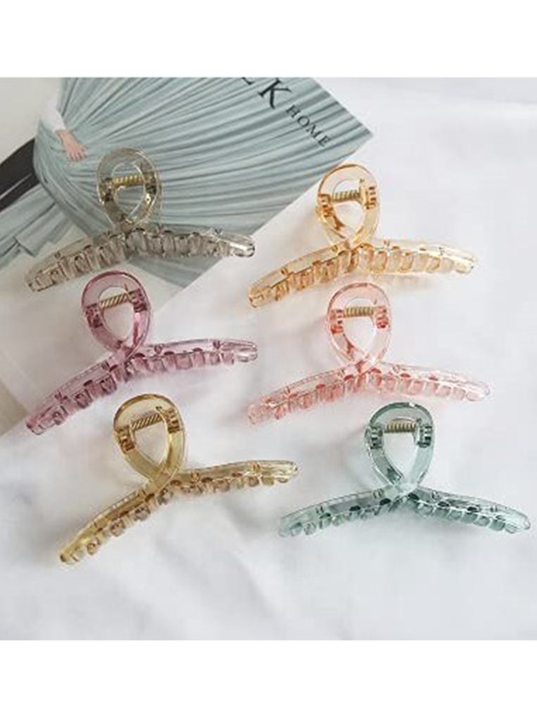 

ANNA CREATIONS Women Purple & Brown Set of 6 Claw Clip