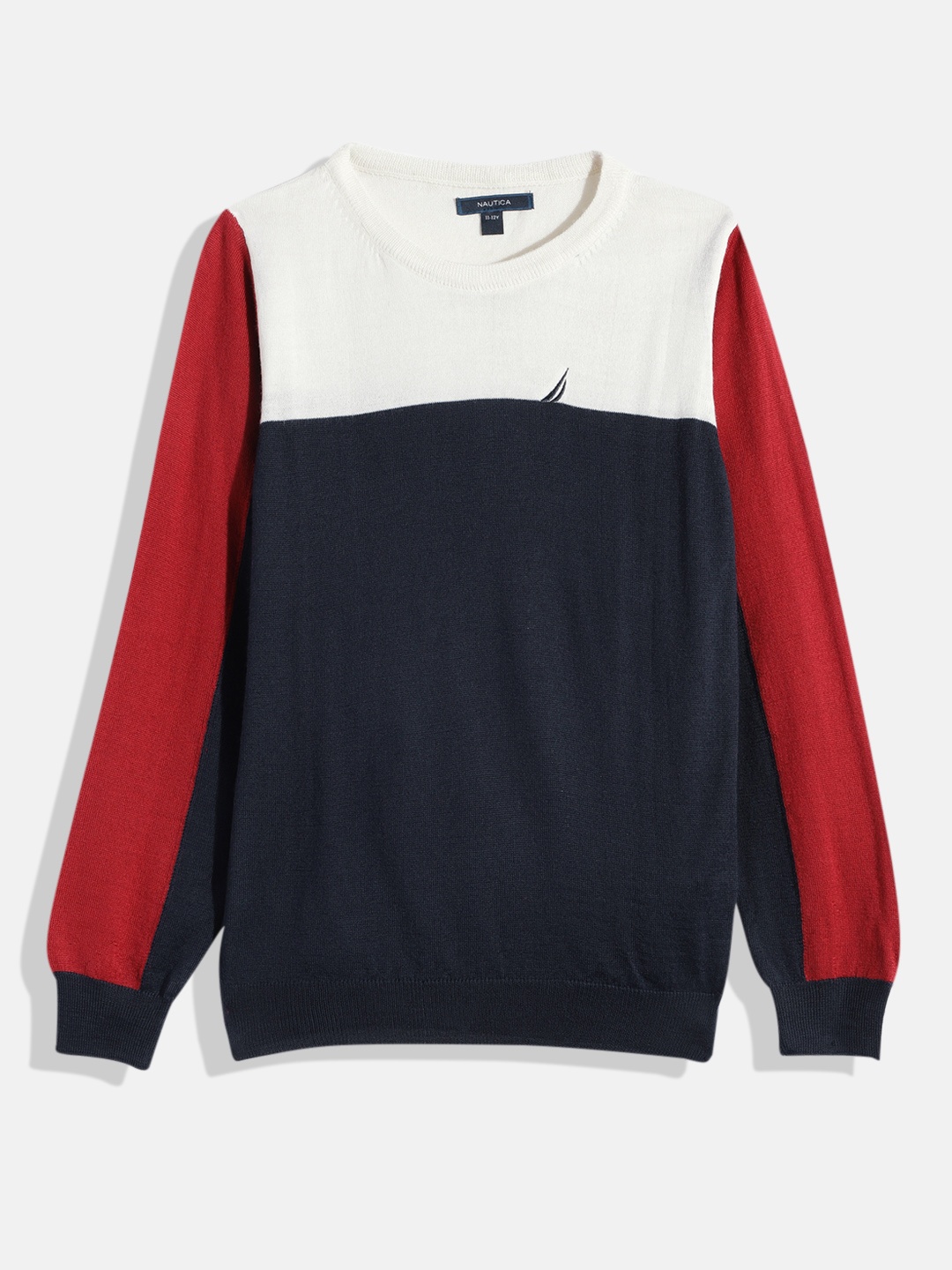 Nautica Boys Colourblocked Pullover, Navy blue