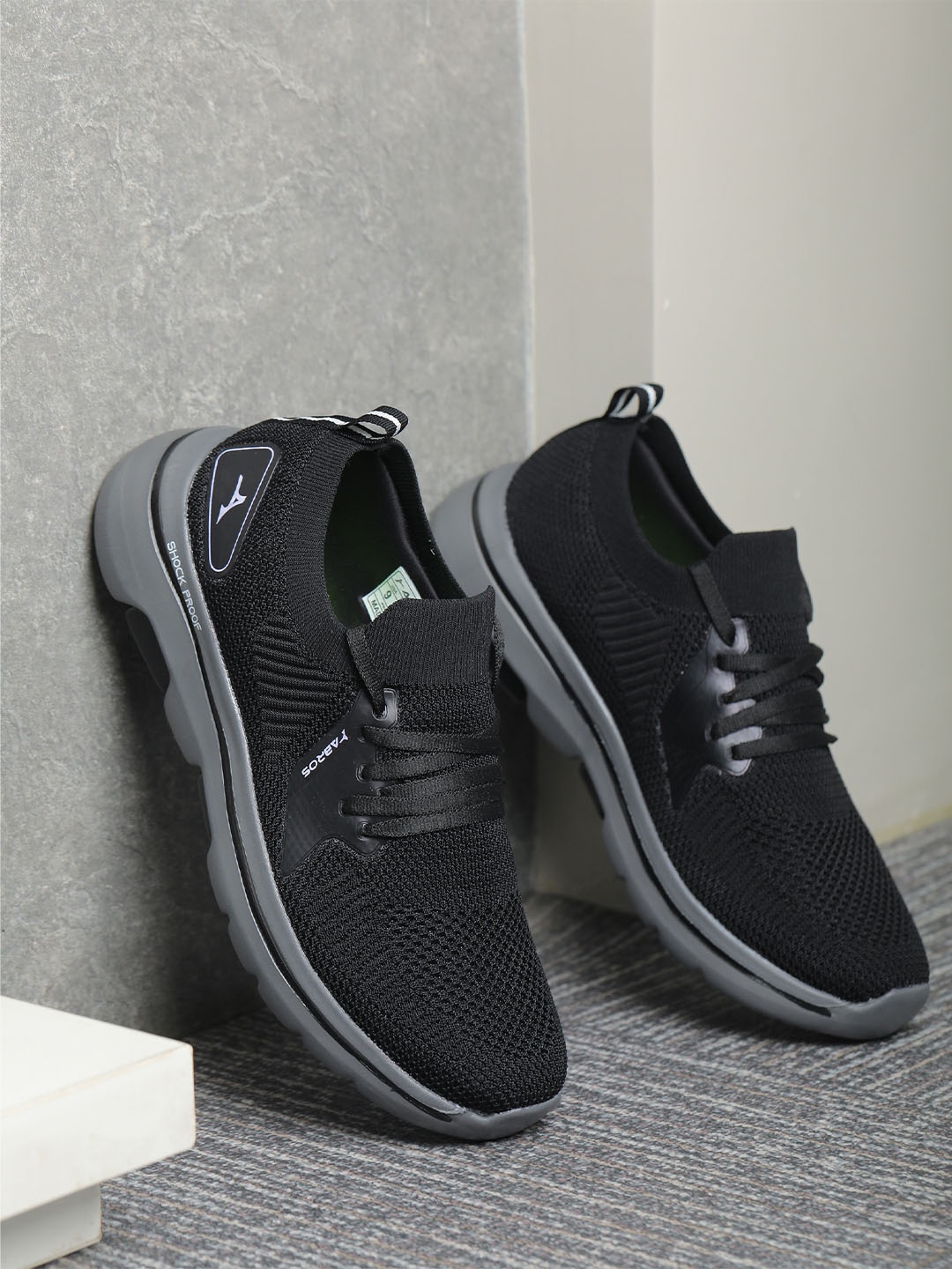 

ABROS Men Carlo-N Running Sports Shoes, Black