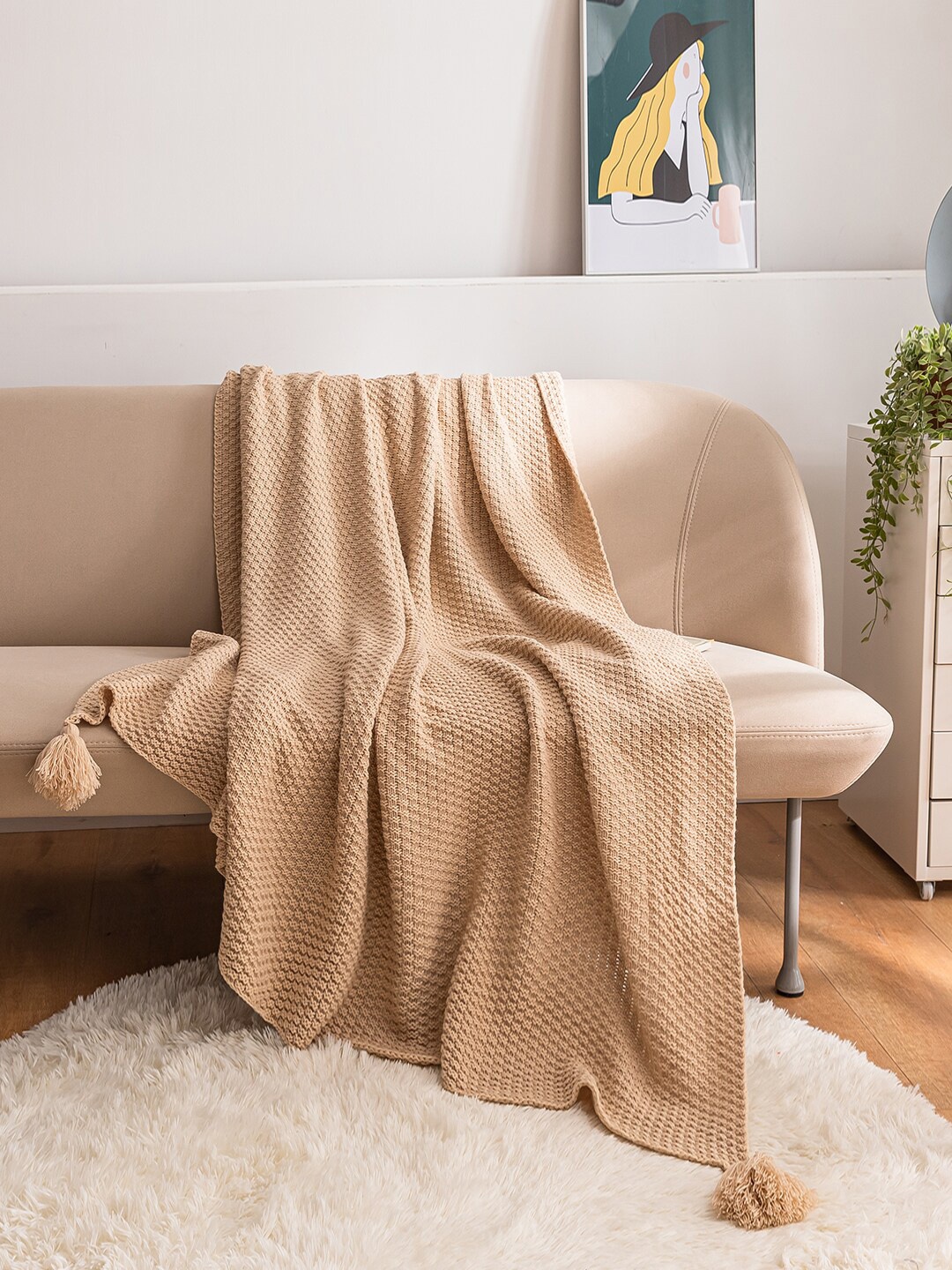 

JC HOME Brown Summer Single Bed Blanket