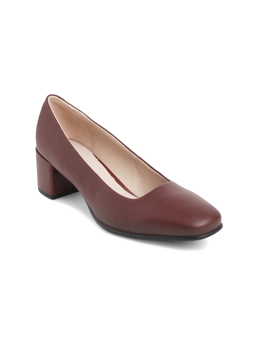 

ECCO Brown Seasonal Leather Block Pumps