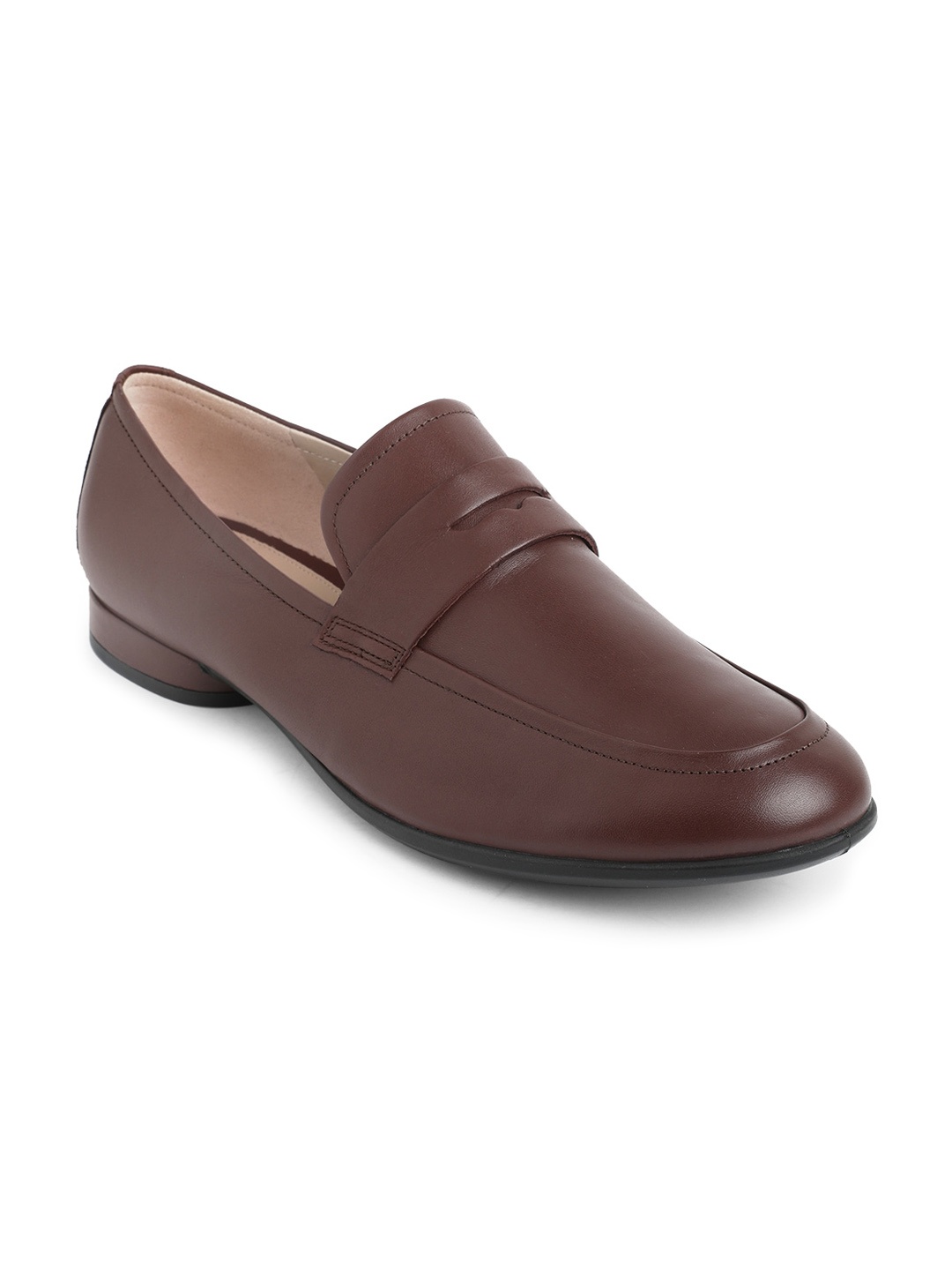 

ECCO Women Brown Contemporary Leather Anine Ballerinas