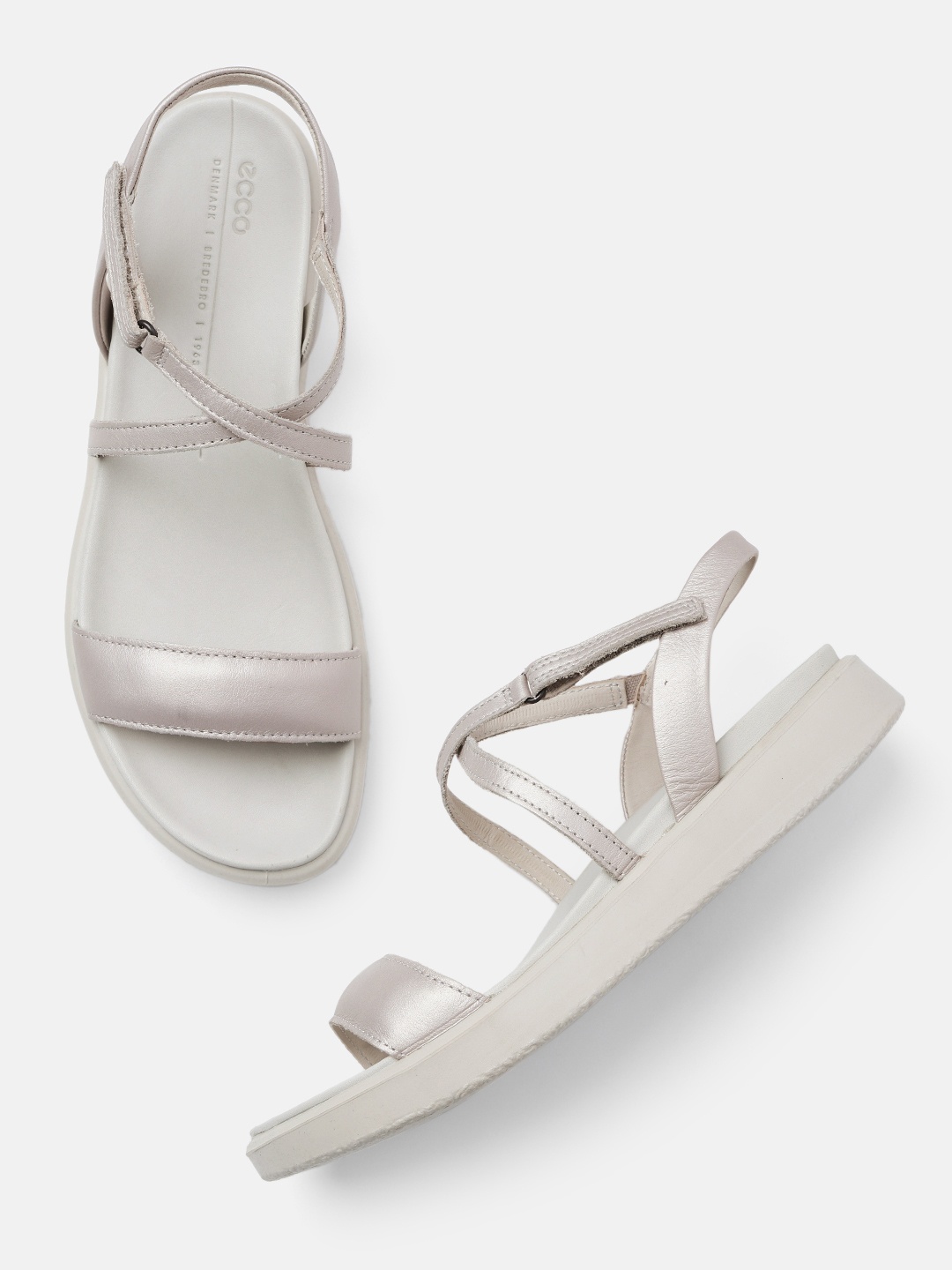 

ECCO Women New Minimalism Leather Flats, Grey