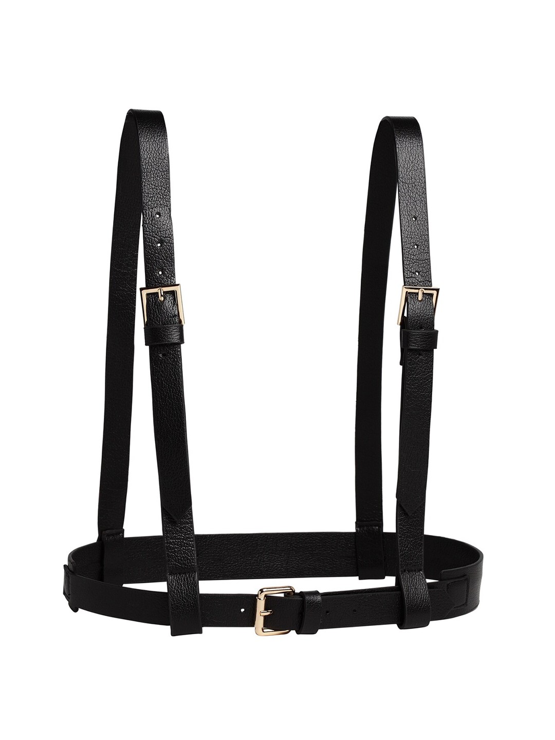 

Runway Ritual Women Black PU Detachable Harness Belt