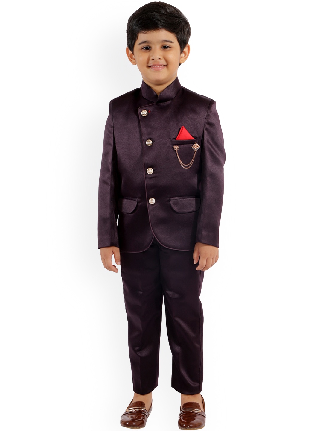 FOURFOLDS Boys Purple Suit
