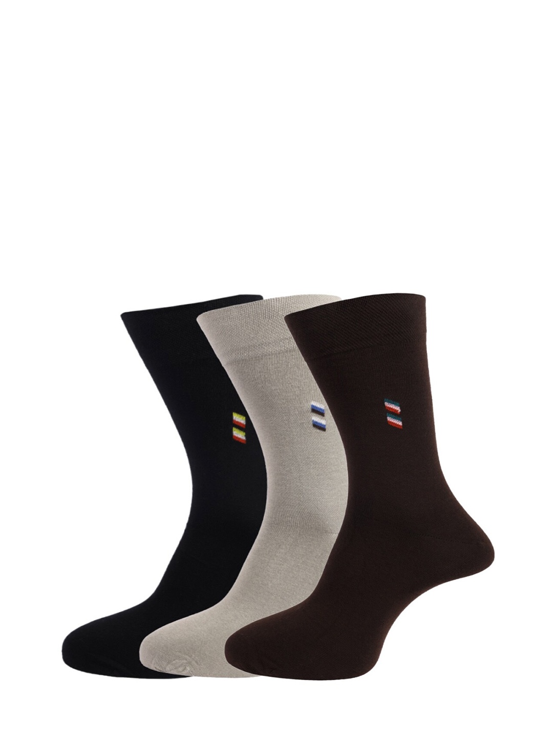 

Dollar Socks Men Pack Of 3 Assorted Cotton Above Ankle-Length Socks
