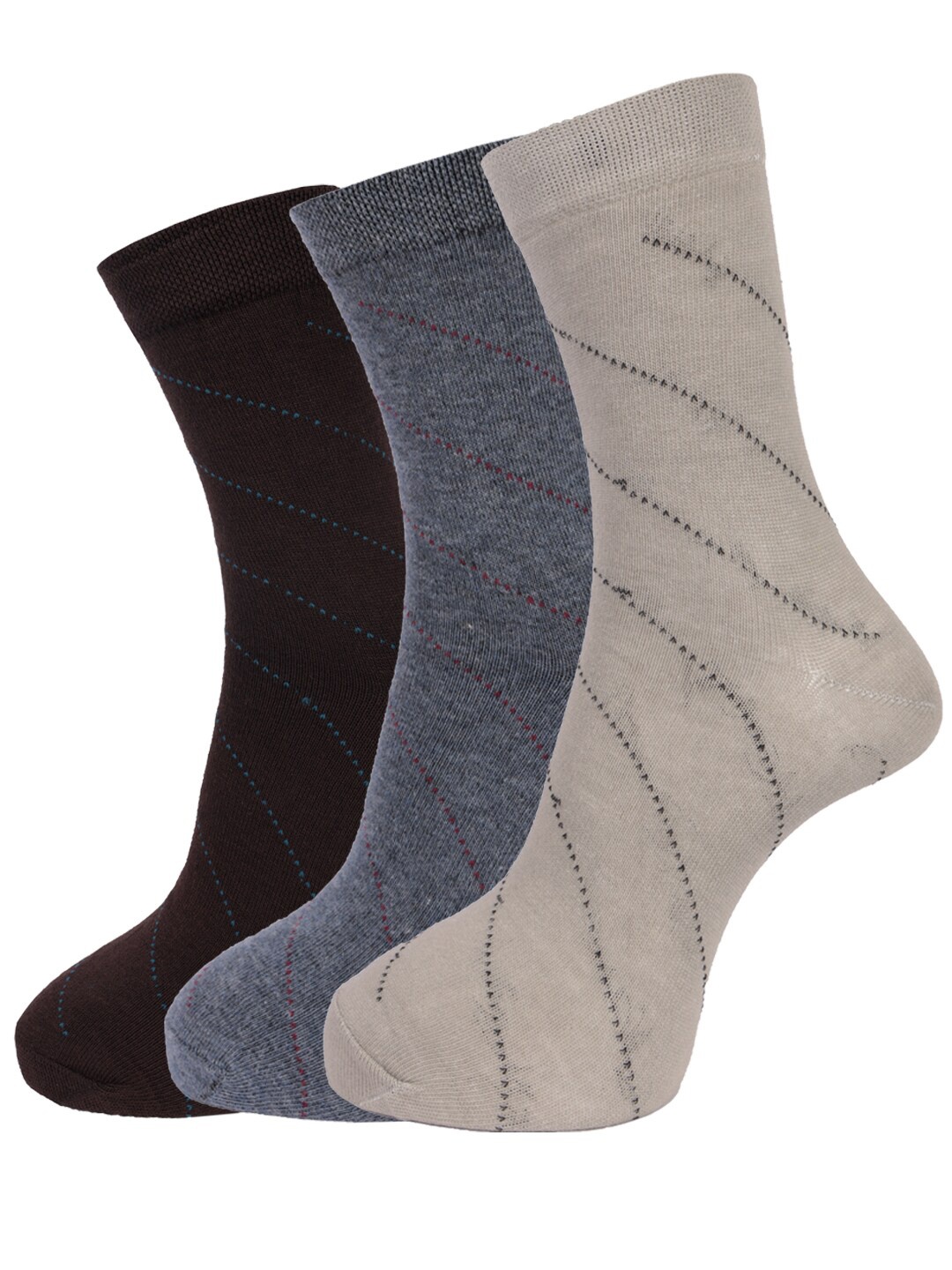 

Dollar Socks Men Pack Of 3 Assorted Cotton Above Ankle-Length Socks