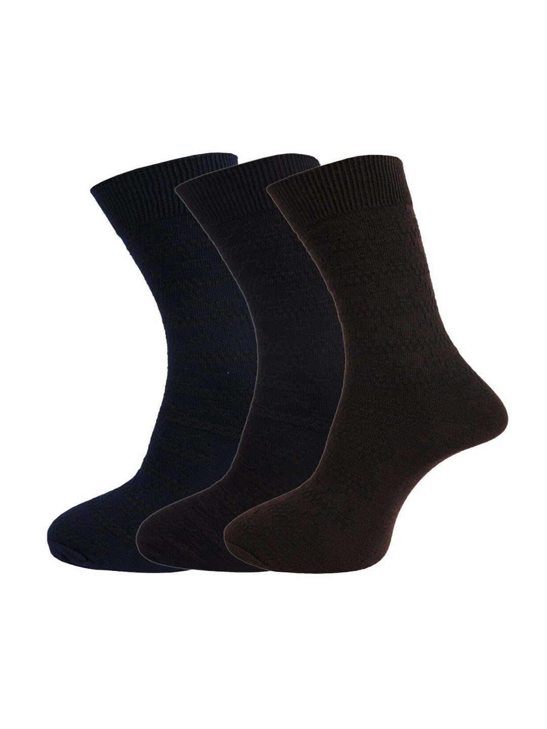 

Dollar Socks Men Black Cotton Above Ankle-Length Socks Pack Of 3