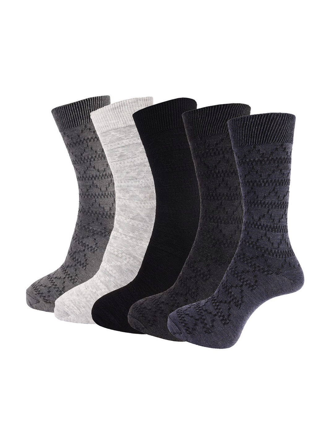 

Dollar Socks Men Pack Of 5 Assorted Cotton Above Ankle-Length Socks