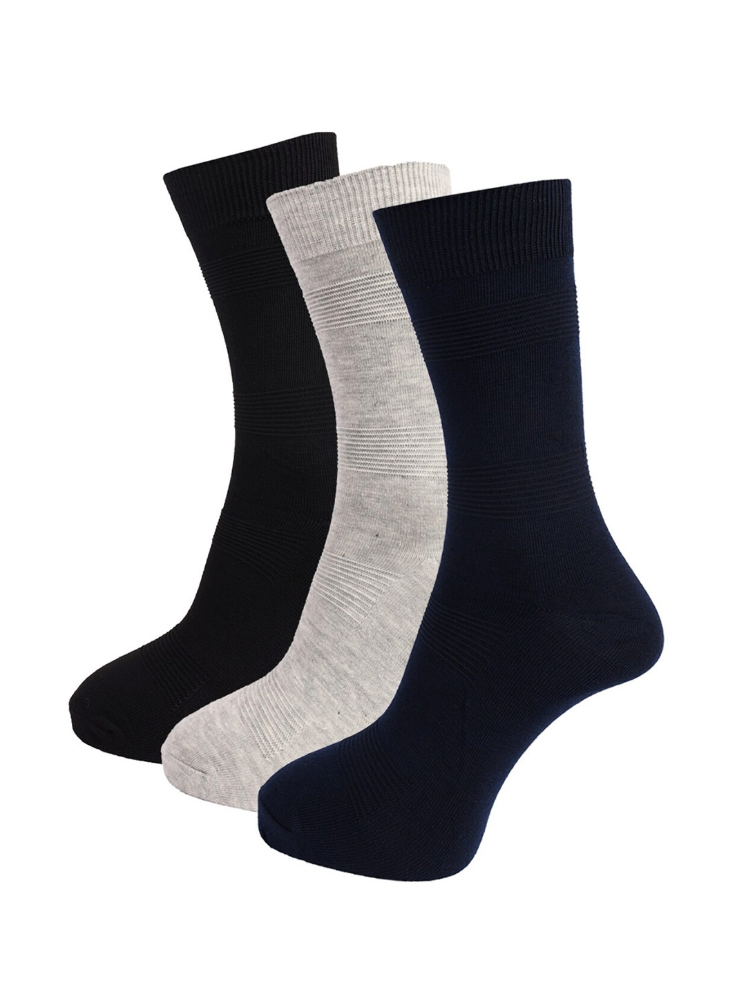 

Dollar Socks Men Pack of 3 Assorted Cotton Above-Ankle Socks