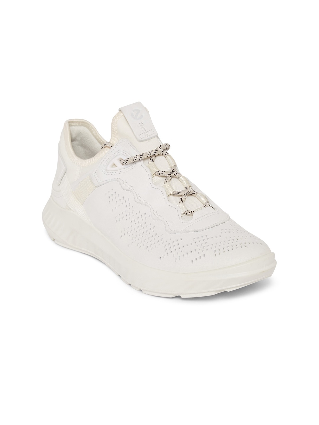 

ECCO Women Off White Leather Athleisure Sneakers