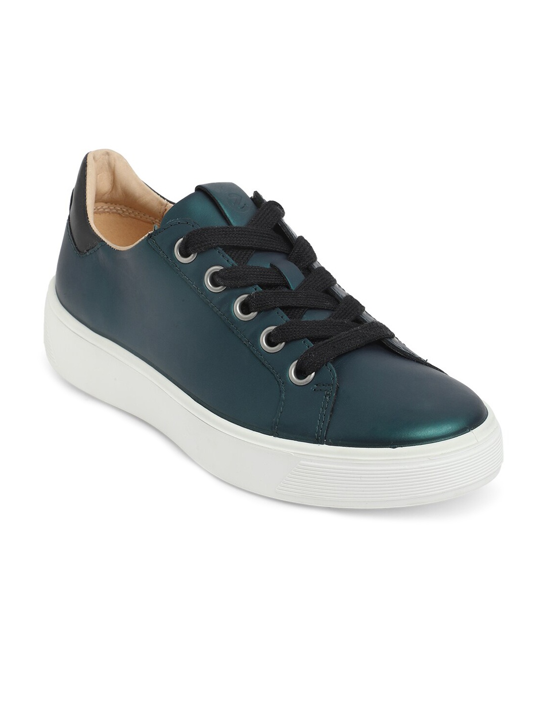 

ECCO Women Street Tray Contemporary Leather Casual Shoes, Green