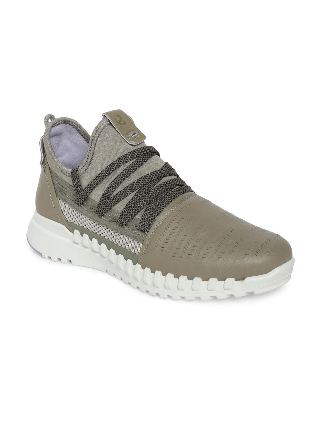

ECCO Women Olive Green Athleisure Leather Sneakers