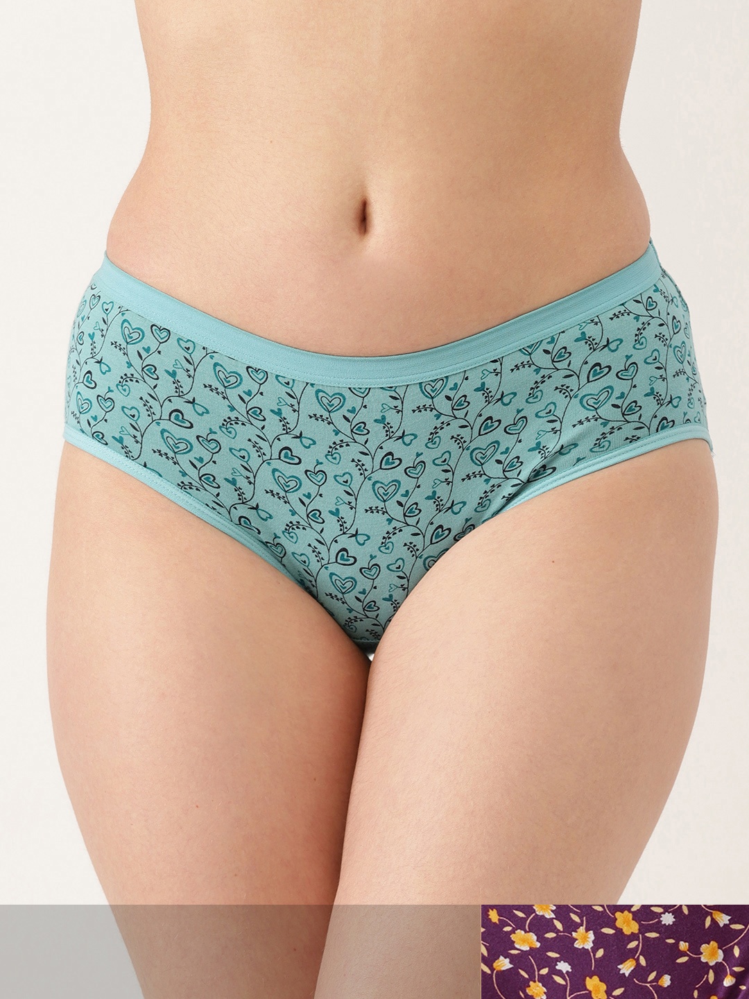 

Ms.Lingies Women Pack of 2 Printed Hipster Briefs MSP092S, Blue