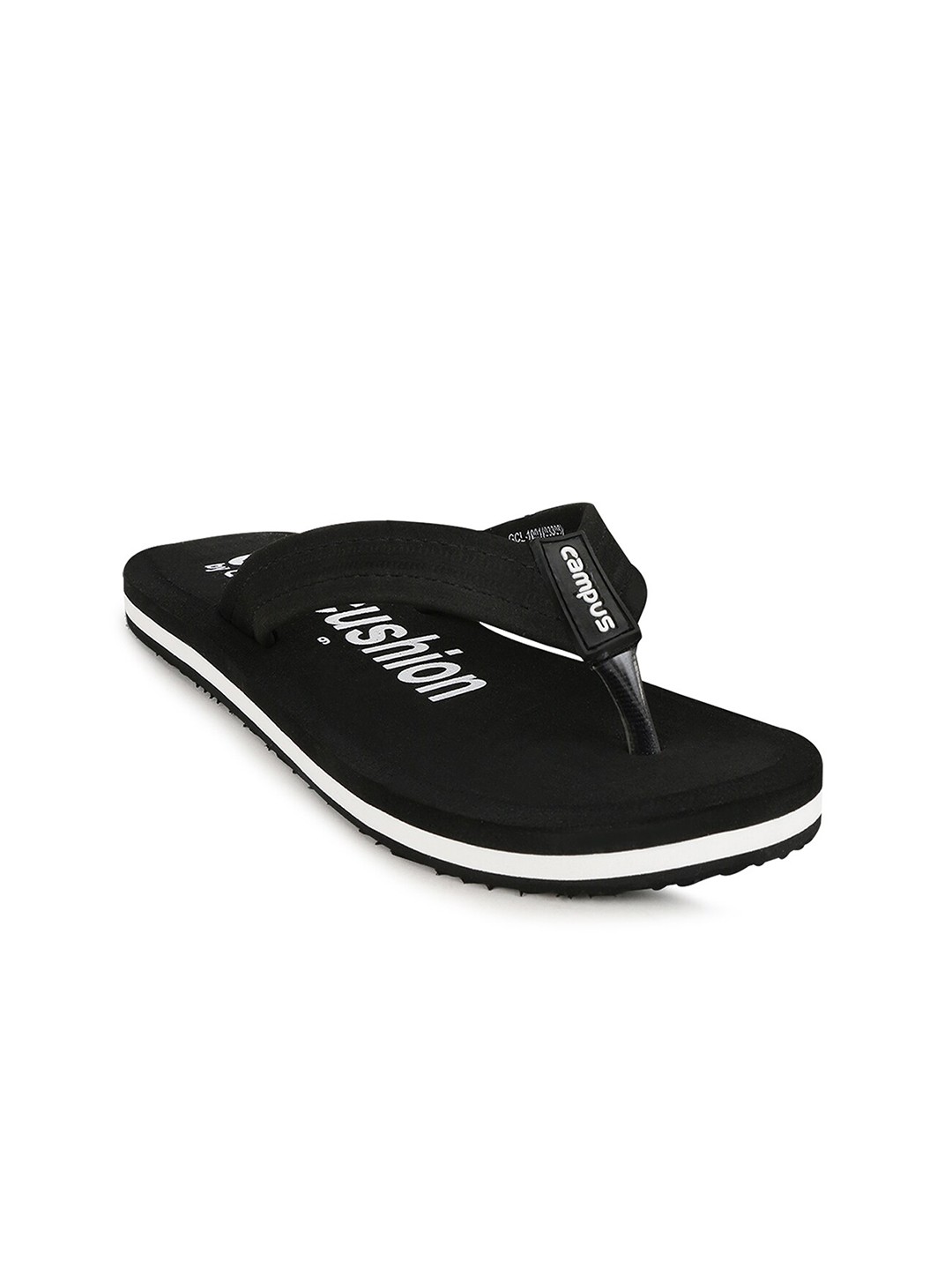 

Campus Women Black & White Printed Thong Flip Flops
