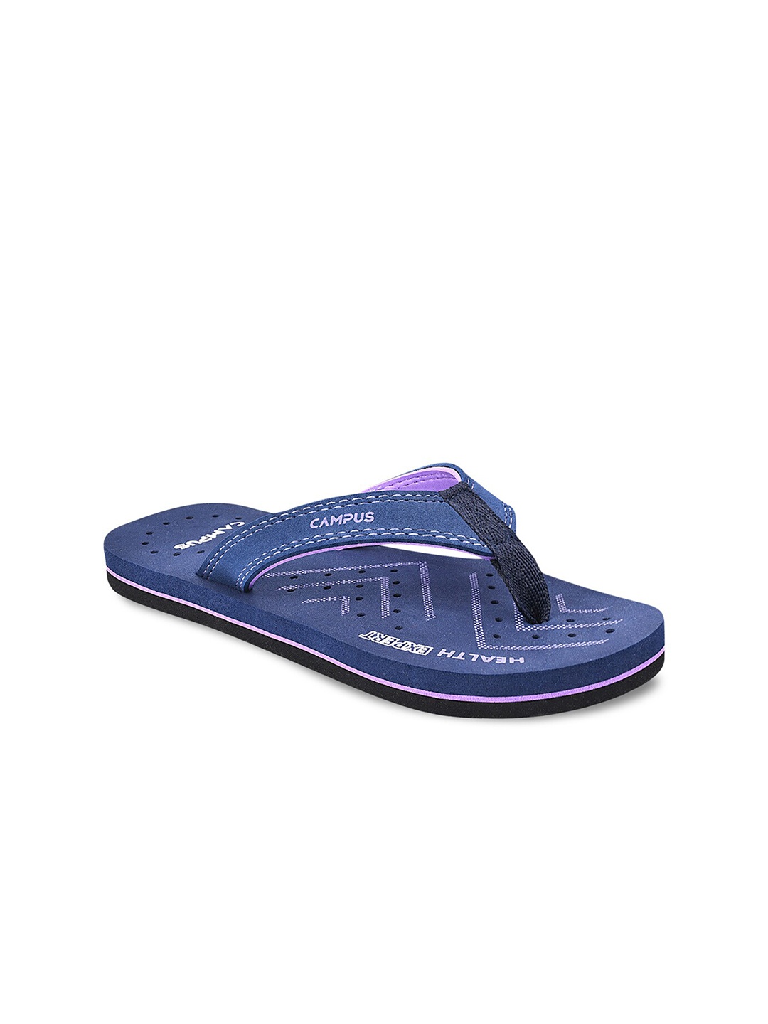 

Campus Women Navy Blue Printed Thong Flip-Flops