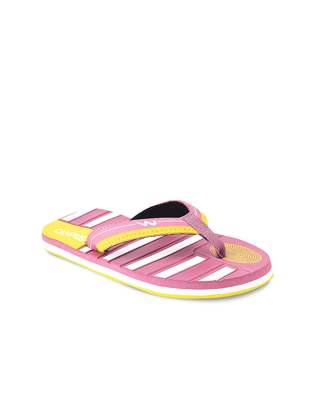 

Campus Women Mauve & White Printed Slip-On Flip Flops