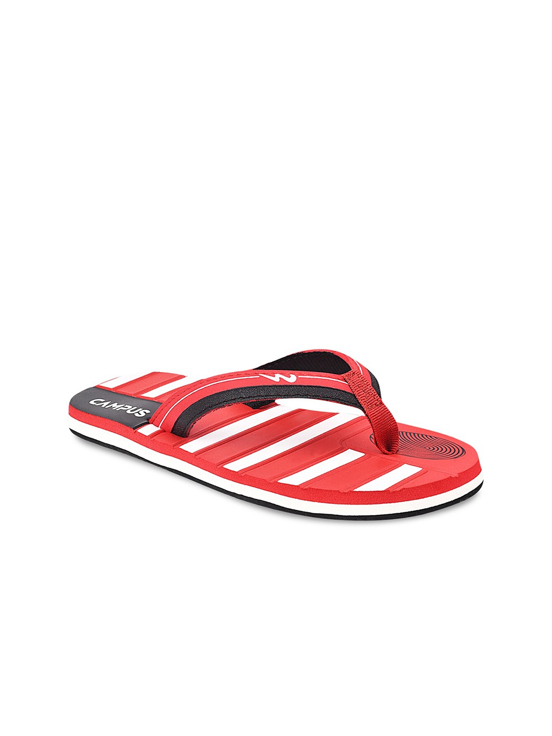 

Campus Women Red & White Printed Thong Flip-Flops