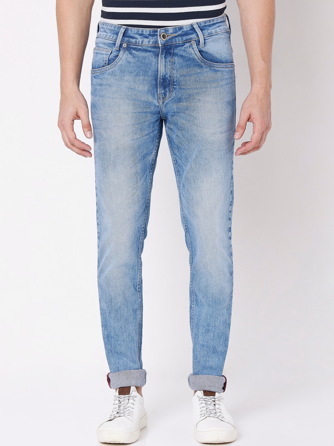 

Mufti Men Blue Skinny Fit Heavy Fade Stretchable Jeans