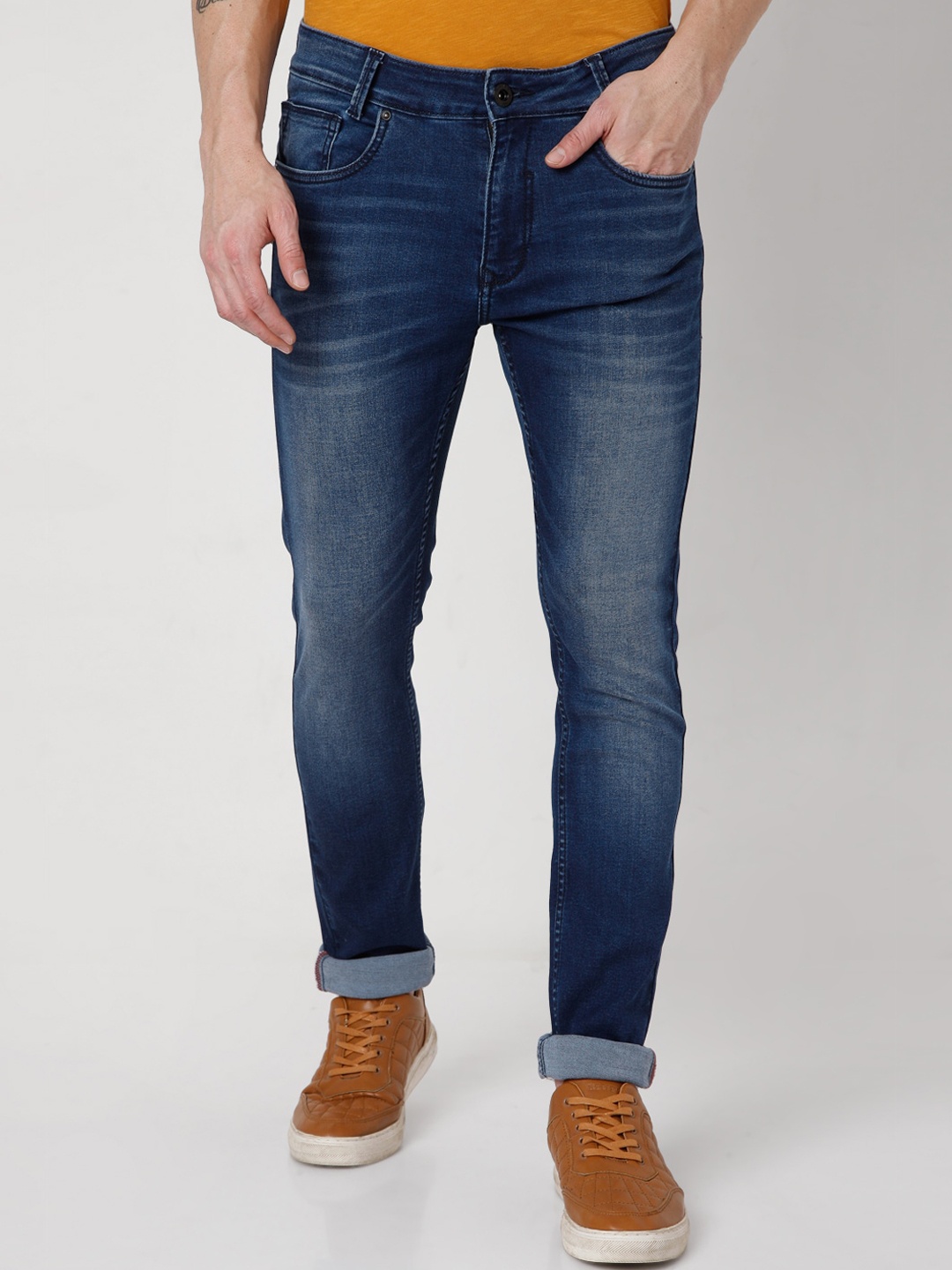 

Mufti Men Blue Skinny Fit Heavy Fade Stretchable Jeans