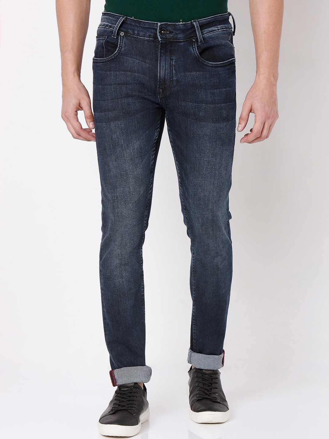 

Mufti Men Blue Skinny Fit Low Distress Heavy Fade Stretchable Jeans