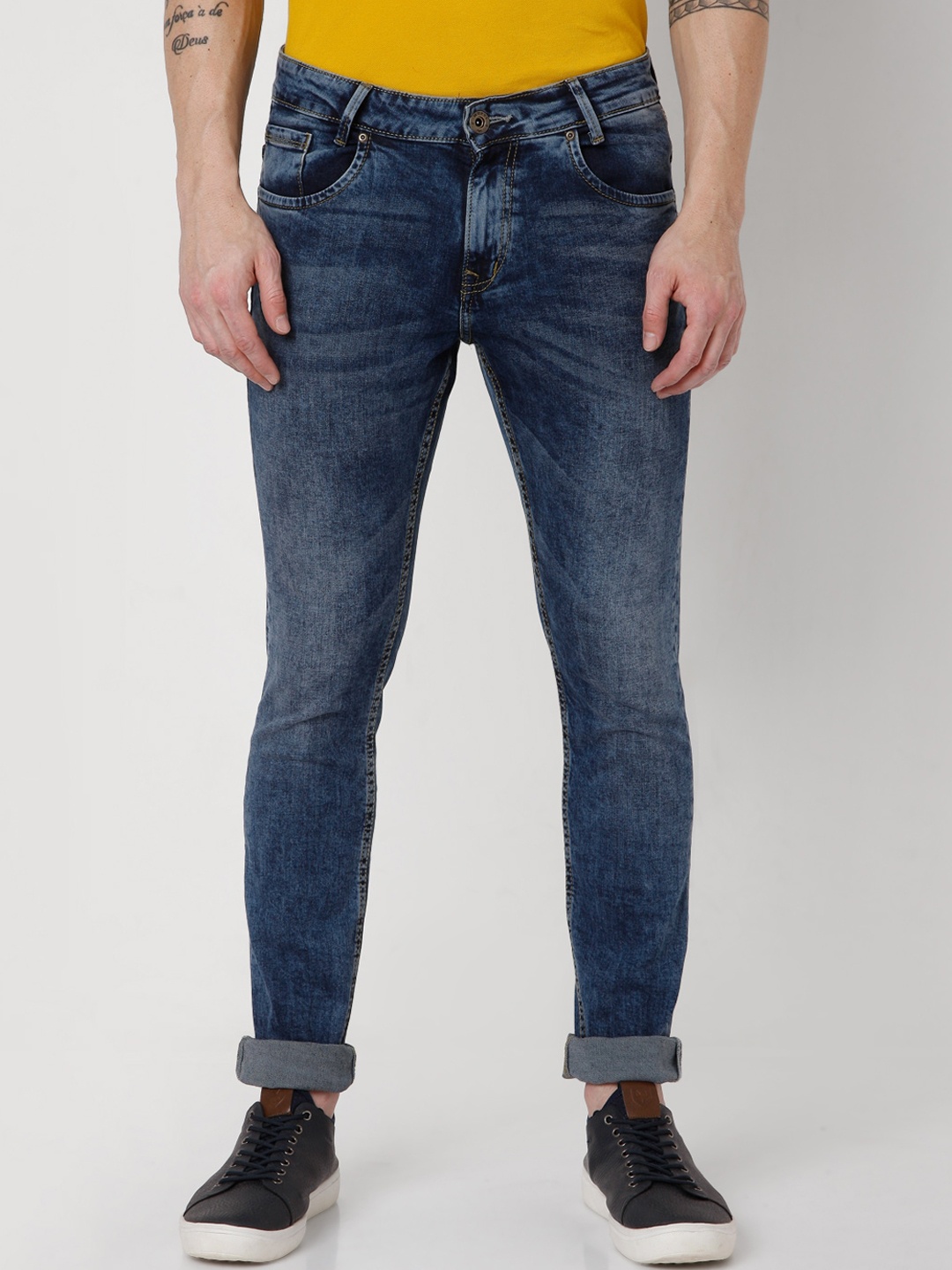 

Mufti Men Blue Skinny Fit Light Fade Stretchable Jeans