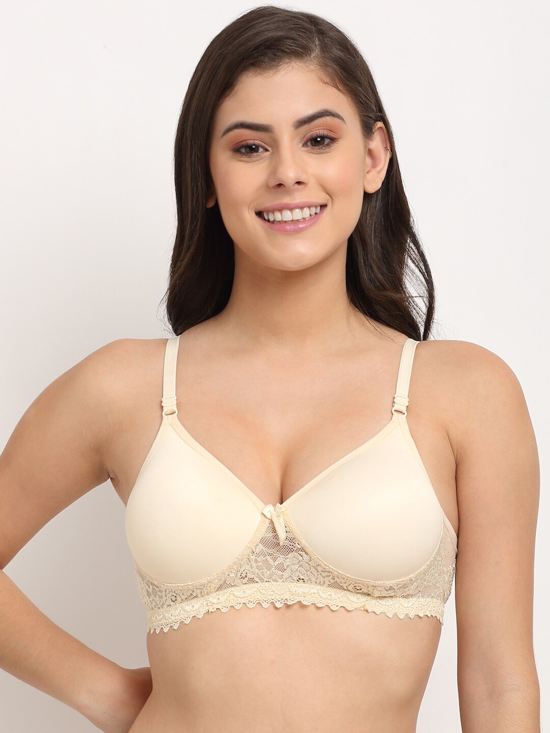 

Friskers Beige Bra Lightly Padded Push Up Bra