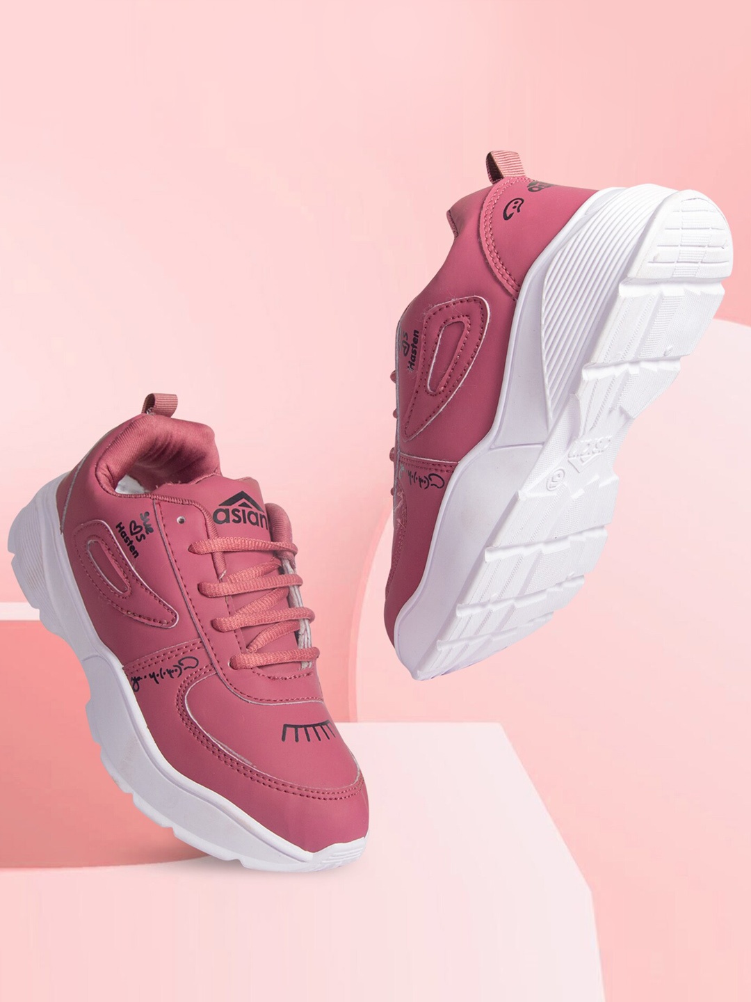 

ASIAN Women Mauve Colourblocked Sneakers