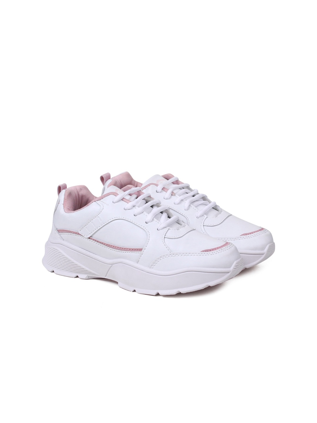 ASIAN Women White & Pink Sneakers